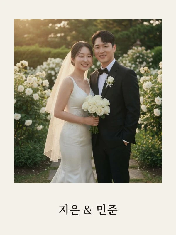 사진 아래에 이름이 놓인 인화 커버